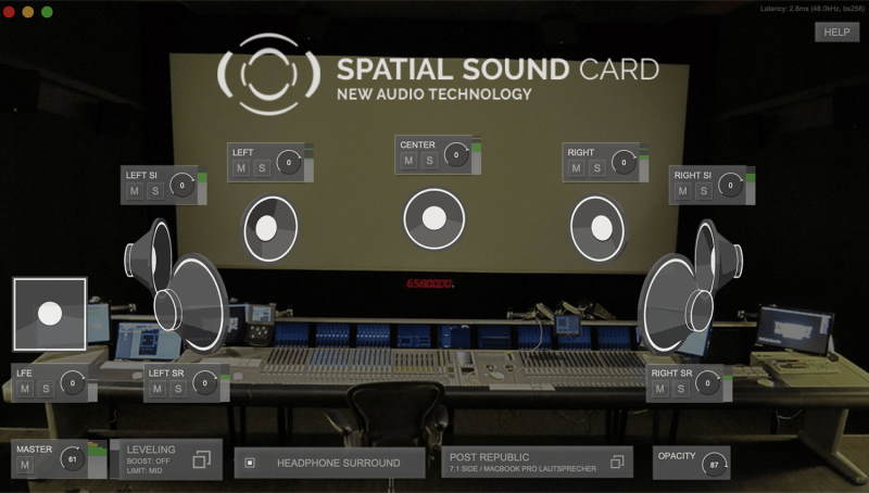 NAT Spatial Sound Card Pro GUI