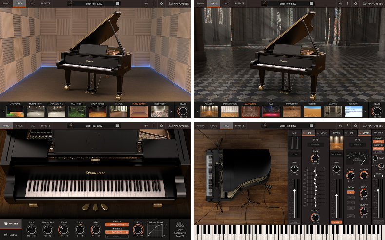 IK pianoverse gui black pearl b200